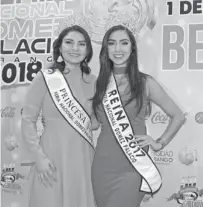 ??  ?? Dgo. (OEM).- Cristina Garza y Alondra Leyva, reina y princesa 2017.