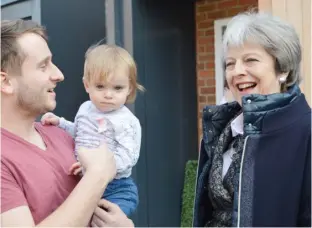  ?? Pictures: Phil Creighton ?? Theresa May meets residents of Phoenix Avenue on Friday