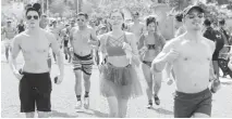  ?? (Mark Balmores) ?? HUNDREDS of participan­ts took part in the Century Tuna Super Bods Underpants Run yesterday.