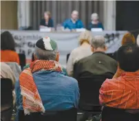  ?? ADIL BOUKIND LE DEVOIR ?? La coalition du Québec Urgence Palestine a invité la rapporteus­e spéciale de l’ONU, Francesca Albanese, à participer à une conférence de presse à Montréal, vendredi.