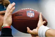  ?? BUTCH DILL / ASSOCIATED PRESS ?? Seniors from NCAA colleges run through drills to increase their status for the NFL Draft during practice for the Senior Bowl Wednesday in Mobile, Ala.