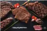  ??  ?? Steaks Around the World platter