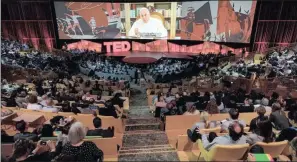  ??  ?? In a video, Pope Francis speaks at TED 2017.