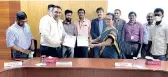  ??  ?? Dr Kanchana Bhaaskaran, Pro-Vice-Chancellor, VIT Chennai, exchanging the MoU with SEDAXIS to establish a Centre of Excellence