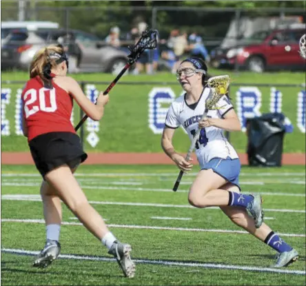  ?? GREGG SLABODA — TRENTONIAN FILE PHOTO ?? Princeton’s Shayla Marciano, right scored once and had two assists in Tuesday’s state playoff setback.