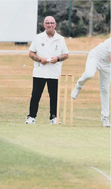  ?? ?? Seaham Harbour bowler Regan Pattison bolwing to South Shields batsman Chris Rainbow at New Drive Seaham on Saturday.