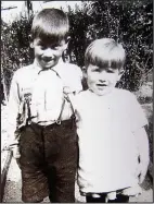  ??  ?? Aged 8: Dick, left, and Peter Carr