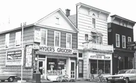  ?? PROVIDED BY EDWARD MAINZER ?? Corning’s East Market Street between Columbia and Steuben, pictured in 1965. This was one of the blocks cleared under urban renewal.