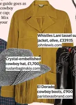  ?? ?? Whistles Lani tassel suede jacket, olive, £339.15 johnlewis.com
