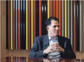  ?? BEN SKLAR THE NEW YORK TIMES FILE PHOTO ?? Michael Dell, founder of the Dell computer company, at the company's offices in Round Rock, Texas, Sept. 12, 2013.