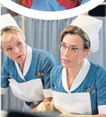  ??  ?? ● Laura, above right, and co-stars in Call The Midwife’s Christmas special