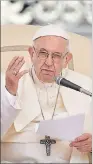  ??  ?? Cita. El Papa concluyó las reuniones con los obispos chilenos.