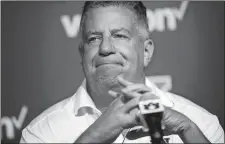  ?? ALBERT CESARE/THE MONTGOMERY ADVERTISER VIA AP ?? Auburn head coach Bruce Pearl speaks Friday in Auburn, Ala. Pearl spoke to reporters for the first time since top assistant Chuck Person’s arrest as part of a federal fraud and bribery sting.