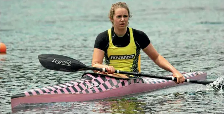  ??  ?? Early morning training sessions on the water in Porirua have paid off for kayaker Gemma Woolcock.
