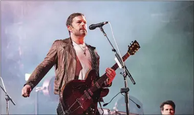  ?? PHOTO BY AMY HARRIS/INVISION/AP, FILE ?? Caleb Followill of Kings of Leon performs during KAABOO 2019 in San Diego, Calif. on Sept. 13, 2019.