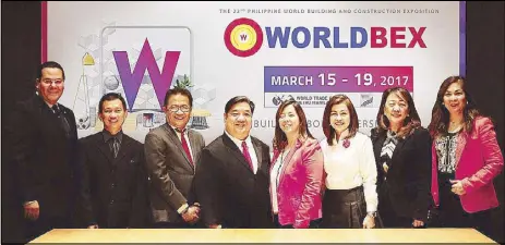  ??  ?? In attendance during the momentous occasion were (from left) SMX Convention Center Manila vice president and general manager Walid Wafik, Philippine Trade Training Center chief-TIDS Fernando Magsino, PTTC executive director Nestor Palabya, Worldbex...