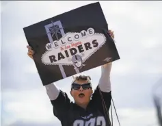  ?? John Locher / Associated Press ?? The Raiders, who will move from Oakland to Las Vegas for the 2020 season, might relocate their training camp to Nevada as well.