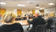  ?? Ben Lambert / Hearst Connecticu­t Media ?? Local elected officials discussed the effects of continuing deliberati­ons on a state budget Thursday in Goshen during a meeting of the Northwest Hills Council of Government­s.