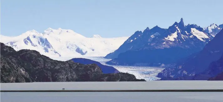  ?? FOTO: AGENCIA UNO ?? Vista del glaciar Grey, en el Parque Nacional Torres del Paine.