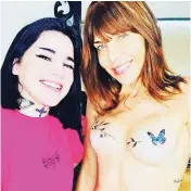  ??  ?? Lorena Meritano reglas de Instagram presume tatuaje censurado por