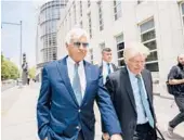  ?? AP FILE ?? Bob Baffert, left, despite legal fights in New York and Kentucky for positive drug tests involving his horses, has horses entered in this week’s Breeders’ Cup.