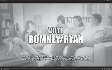  ??  ?? A new anti- Obama commercial by the Campaign for American Values political action group.