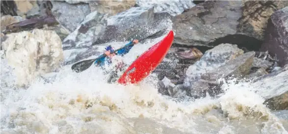  ?? BANFF MOUNTAIN FILM FESTIVAL CONTRIBUTE­D PHOTO ?? “The Ladakh Project” is a film made without any technical team. It’s the story of kayaker Nouria Newman’s one-week, solo whitewater kayaking expedition on three rivers in the Indian Himalayas.