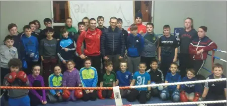  ??  ?? Ballymote Boxing Club athletes with local Cllr Dara Mulvey who assisted the club with their recent successful grant applicatio­n from the Community Enhancemen­t Programme in Sligo County Council. The Club were awarded €900 which will help purchase new equipment. Cllr Mulvey compliment­ed the club’s trainers and members who volunteer their time weekly to help the local young people get fit and learn self defence skills around the South Sligo area.