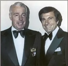  ??  ?? Lou Crecco’s restaurant in the Burg catered to Trentonian­s and celebritie­s alike. Here, Lou Crecco stands with former Yankees hero Joe Dimaggio.