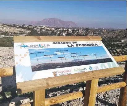  ??  ?? The first vantage point with a view to the Sierra de Callosa