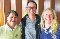  ??  ?? Winners of Canterbury Golf Club’s ladies’ team competitio­n: Ali Doyle, Charlotte Launois and Maxine Field