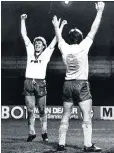  ??  ?? STEEL YOURSELF: JIM Steel scores as the Port Vale team, which Ernie Moss was part of, clinch promotion in 1983.