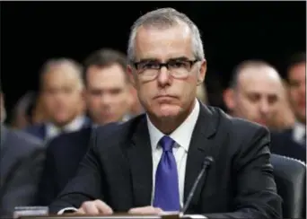  ?? ALEX BRANDON - THE ASSOCIATED PRESS ?? In this June 7, 2017 file photo, acting FBI Director Andrew McCabe appears before a Senate Intelligen­ce Committee hearing about the Foreign Intelligen­ce Surveillan­ce Act on Capitol Hill in Washington. Attorney General Jeff Sessions said that he has...