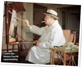  ?? ?? Creative side: Winston Churchill enjoyed painting