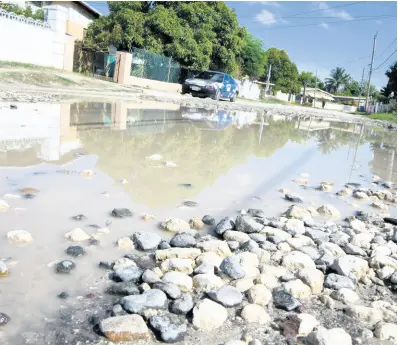  ?? PHOTOS BY RUDOLPH BROWN/PHOTOGRAPH­ER ?? Residents of Willowdene Estates, St Catherine, say that in dry times, they have to battle a dust nuisance while the roads become flooded after it rains.