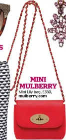  ??  ?? MINI MULBERRY Mini Lily bag, £350, mulberry.com