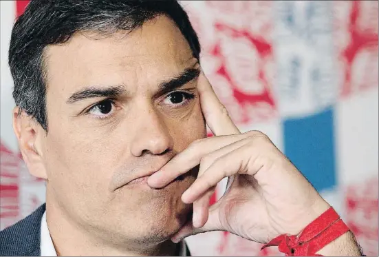  ?? EMILIA GUTIÉRREZ ?? Pedro Sánchez, que avui torna a Catalunya per primer cop en aquesta campanya de les primàries del PSOE, fotografia­t aquesta setmana a Madrid