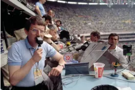  ?? Photograph: Bob Thomas Sports Photograph­y/Getty Images ?? Viewers used to hang on every word from John Motson, one of the gods of the gantry.