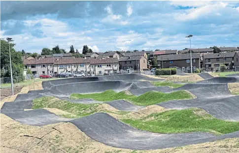  ?? ?? JOY RIDE: Kennoway’s £180,000 state-of-the-art pump track is based at the Sandy Brae Centre.