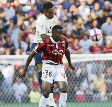  ?? (Photo Sébastien Botella) ?? Auteur de deux passes décisives contre Rennes, Myziane (19 ans) a besoin de temps et d’un brin de réussite pour prendre confiance devant le but adverse.