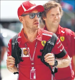  ?? REUTERS ?? ▪ Sebastian Vettel’s crash while leading the German GP last Sunday gifted victory to Hamilton.