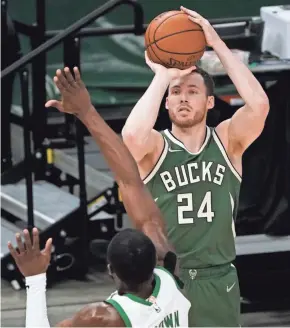  ??  ?? Pat Connaughto­n and the Milwaukee Bucks have risen up from the adversity of a five-game losing streak.