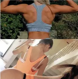  ??  ?? ÅPEN: Juliane Austad vil vaere aerlig på sin Instagram-konto, og publiserer både bilder av hvordan hun så ut før og etter å ha bygget muskler.