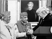  ?? OLIVER CONTRERAS/EPA ?? President Donald Trump hosts an event honoring World War II Navajo code talkers Monday at the White House.