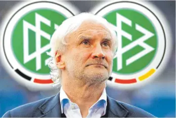  ?? FOTO: BERND FEIL/IMAGO ?? „Rentner“Rudi Völler soll es wohl wieder beim DFB richten.