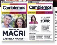  ??  ?? BOLETAS. La a del 2017 y la anterior, que q llevó a Cambiemos C al poder. po Desde el oficialism­o reconocen e las ir irregulari­dades en ambas elecciones.