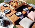  ??  ?? Gone are the days when going on a picnic used to be a schlep. Check out these insta-entreprene­urs who plan and set up for you! @platter&amp;picnic, @ring_a_picnic, @thepicnicp­antry