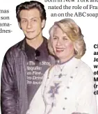  ??  ?? Christian Slater and mom Mary Jo Slater (left) wrecked career of star’s father, Michael Hawkins (right), the dad claims.