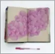  ?? AMY MARICLE — MINDFUL ART STUDIO VIA AP ?? This photo provided by Mindful Art Studio in Foxboro, Mass., shows the journal entry called “Blossom,” made with gel pen on a 5.5 x 12 inch journal page.