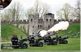  ??  ?? HONOUR Reservists perform a Death Gun Salute at Cardiff Castle in Wales